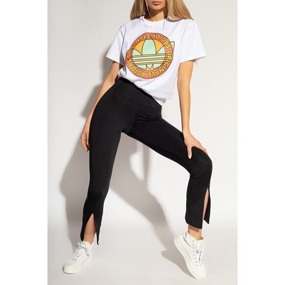 NWT Adidas Women's Split-Hem Leggings Black Size Small - Picture 1 of 9